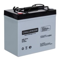 Стационарная свинцово кислотная AGM батарея Challenger A12-55 12V 55Ah